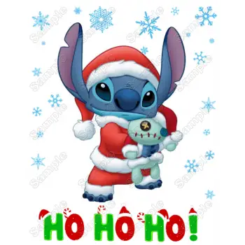 Lilo & Stitch Christmas T Shirt Iron on Transfer Decal #3A
