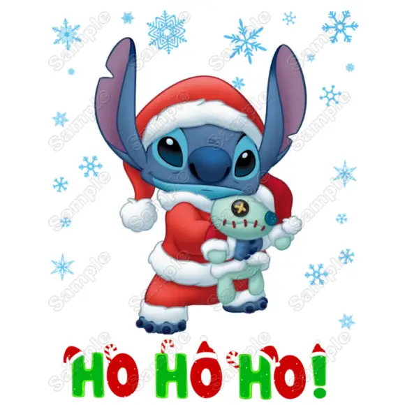 Lilo & Stitch Christmas T Shirt Iron on Transfer Decal #3A Lilo & Stitch Christmas T Shirt Iron on Transfer Decal #3A