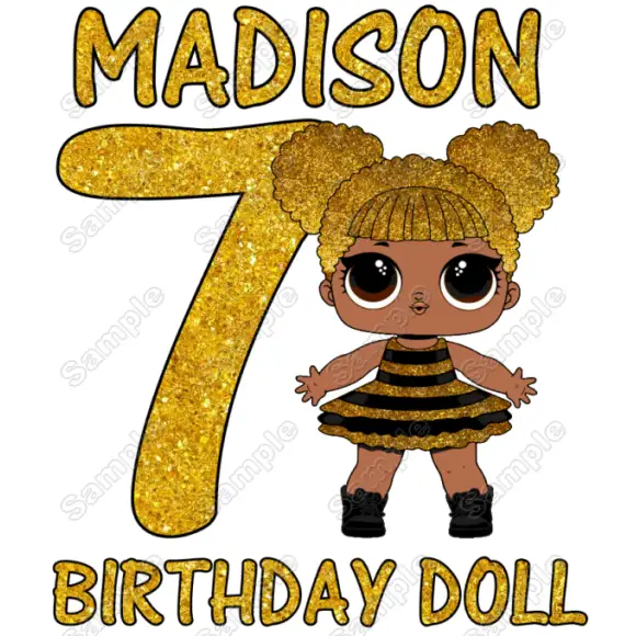 LOL Queen Bee Birthday Custom T Shirt Iron on Transfer LOL Queen Bee Birthday Custom T Shirt Iron on Transfer