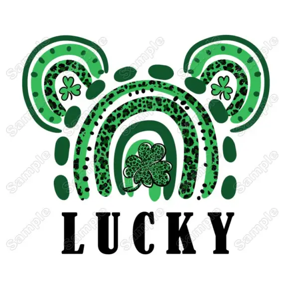 Lucky Mickey Ears Heat Iron on Transfer Decal Lucky Mickey Ears Heat Iron on Transfer Decal