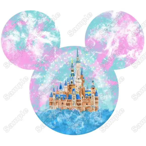 Magic Kingdom Mickey Head T Shirt Heat Iron on Transfer Decal #1 Magic Kingdom Mickey Head T Shirt Heat Iron on Transfer Decal #1