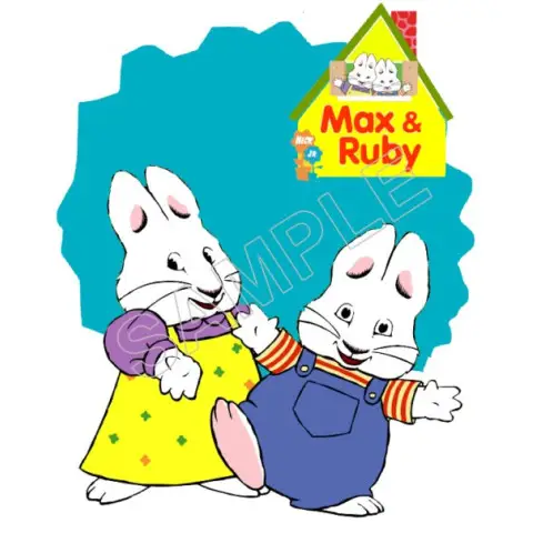 Max and Ruby T Shirt Iron on Transfer Decal #4 Max and Ruby T Shirt Iron on Transfer Decal #4