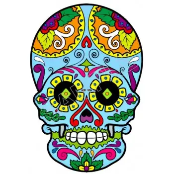 Mexican Sugar Skull  T Shirt Iron on Transfer  Decal  #29