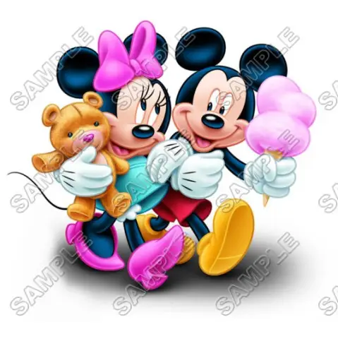 Mickey Mouse and Minnie Mouse T Shirt Iron on Transfer Decal #30