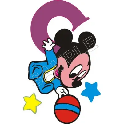 Mickey Mouse Baby T Shirt Iron on Transfer Decal #3