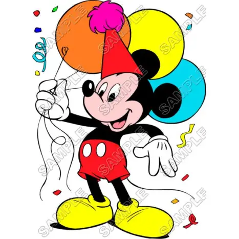 Mickey Mouse Birthday T Shirt Iron on Transfer Decal #10