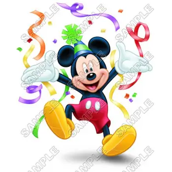 Mickey Mouse Birthday T Shirt Iron on Transfer Decal #6