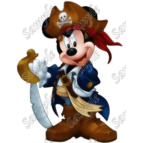 Mickey Mouse Pirate T Shirt Iron on Transfer Decal #9 Mickey Mouse Pirate T Shirt Iron on Transfer Decal #9