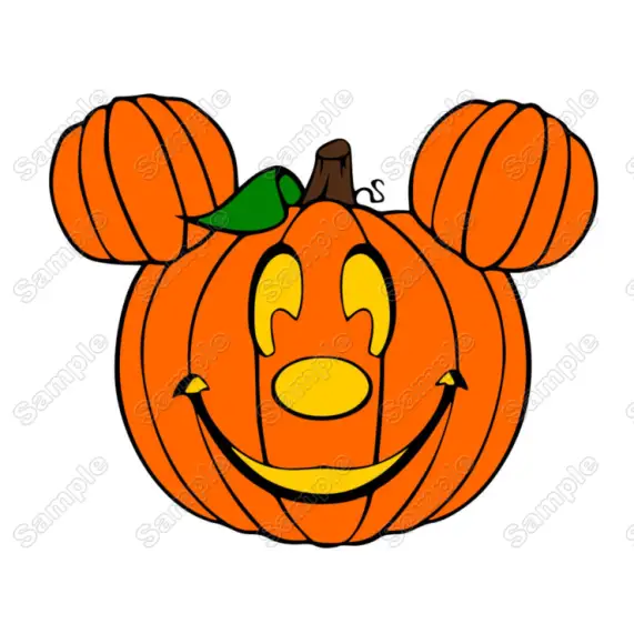 Mickey or  Minnie Halloween  Pumpkin Heads T Shirt Iron on Transfer Decal