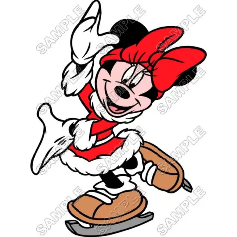 Minnie Mouse Christmas T Shirt Iron on Transfer Decal #6 Minnie Mouse Christmas T Shirt Iron on Transfer Decal #6