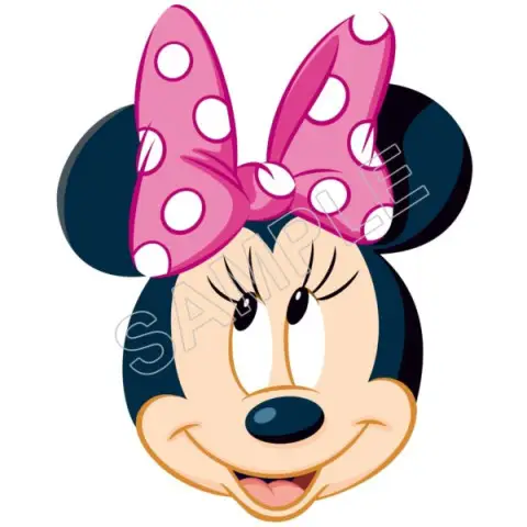 Minnie Mouse Pink Bow T Shirt Iron on Transfer Decal #53 Minnie Mouse Pink Bow T Shirt Iron on Transfer Decal #53