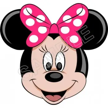 Minnie Mouse Pink Bow  T Shirt Iron on Transfer  Decal  #54