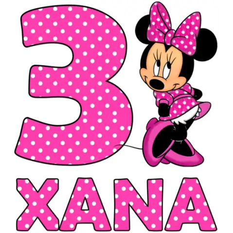 Minnie Mouse Pink Birthday Personalized T Shirt Iron on Transfer #17 Minnie Mouse Pink Birthday Personalized T Shirt Iron on Transfer #17