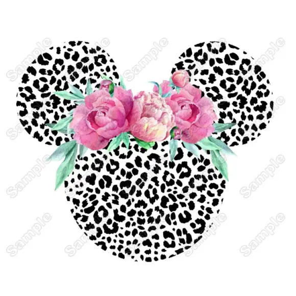 Minnie Mouse Head Zebra T Shirt Heat Iron on Transfer Decal Minnie Mouse Head Zebra T Shirt Heat Iron on Transfer Decal