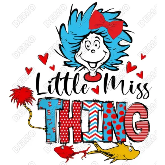 Little Miss Thing Seuss T Shirt Iron on Transfer Decal Little Miss Thing Seuss T Shirt Iron on Transfer Decal