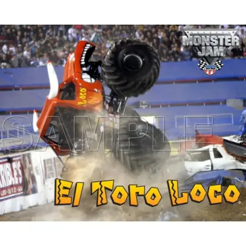 Monster Jam Truck El Toro Loco T Shirt Iron on Transfer Decal #2 Monster Jam Truck El Toro Loco T Shirt Iron on Transfer Decal #2