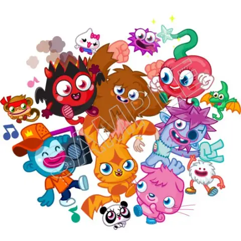 Moshi Monsters  T Shirt Iron on Transfer Decal #1
