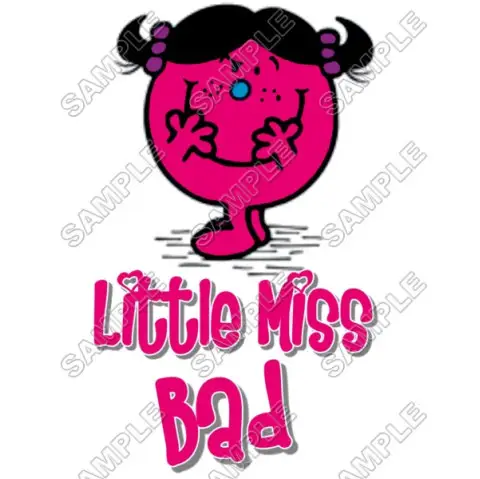 Mr Men and Little Miss Bad  T Shirt Iron on Transfer Decal #37