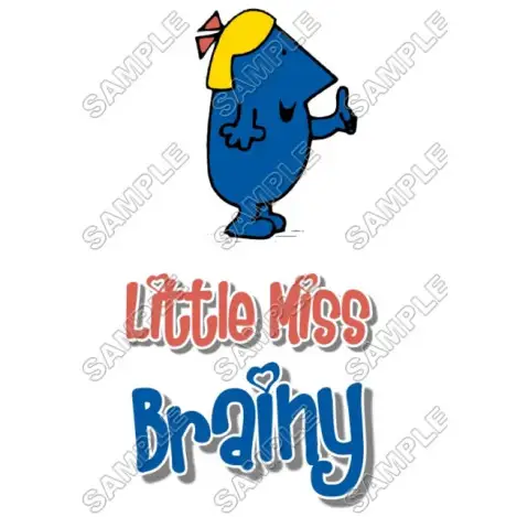 Mr Men and Little Miss Brainy T Shirt Iron on Transfer Decal #24 Mr Men and Little Miss Brainy T Shirt Iron on Transfer Decal #24