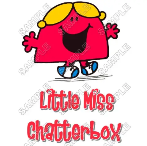 Mr Men and Little Miss  Chatterbox  T Shirt Iron on Transfer Decal #26