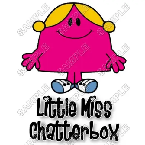 Mr Men and Little Miss Chatterbox T Shirt Iron on Transfer Decal #27 Mr Men and Little Miss Chatterbox T Shirt Iron on Transfer Decal #27