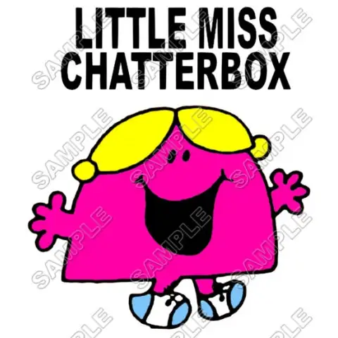 Mr Men and Little Miss Chatterbox T Shirt Iron on Transfer Decal #33 Mr Men and Little Miss Chatterbox T Shirt Iron on Transfer Decal #33