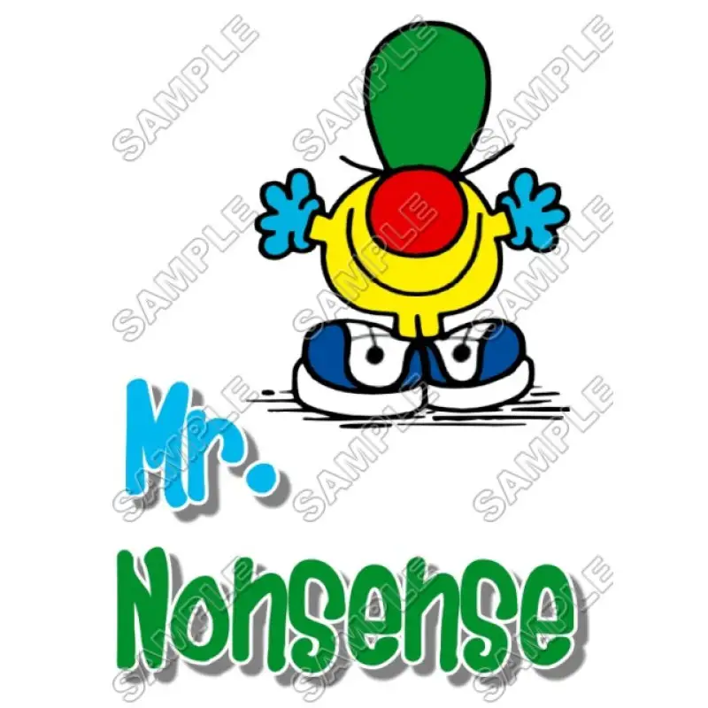 Mr Men and Little Miss Mr. Nonsense T Shirt Iron on Transfer Decal #21 Mr Men and Little Miss Mr. Nonsense T Shirt Iron on Transfer Decal #21