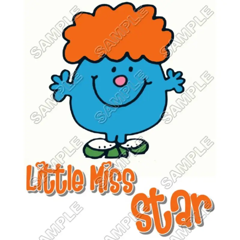 Mr Men and Little Miss Star T Shirt Iron on Transfer Decal #52 Mr Men and Little Miss Star T Shirt Iron on Transfer Decal #52