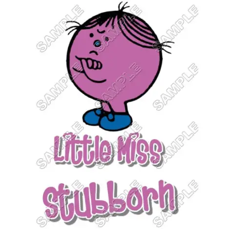 Mr Men and Little Miss Stubborn T Shirt Iron on Transfer Decal #53 Mr Men and Little Miss Stubborn T Shirt Iron on Transfer Decal #53