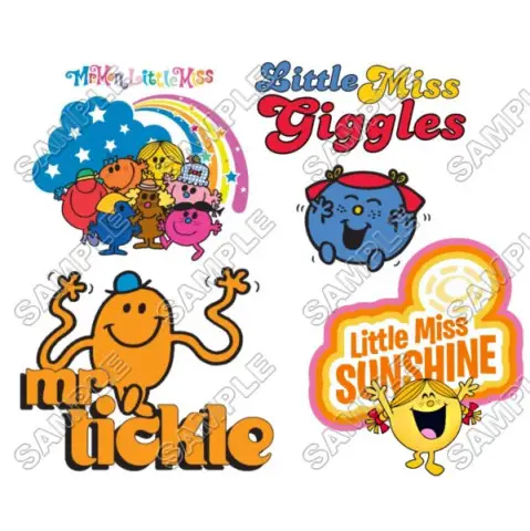 Mr Men and Little Miss T Shirt Iron on Transfer Decal #1