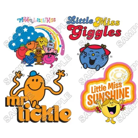 Mr Men and Little Miss T Shirt Iron on Transfer Decal #1 Mr Men and Little Miss T Shirt Iron on Transfer Decal #1
