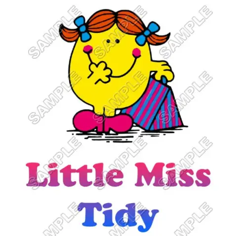 Mr Men and Little Miss Tidy  T Shirt Iron on Transfer Decal #44