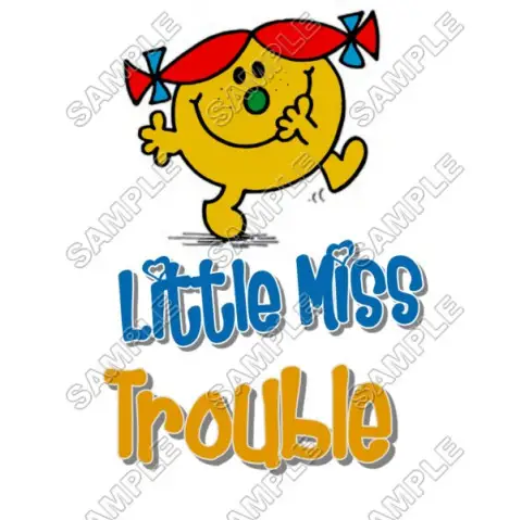 Mr Men and Little Miss Trouble  T Shirt Iron on Transfer Decal #45