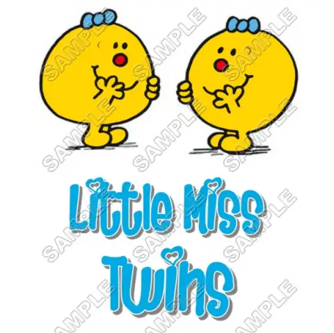 Mr Men and Little Miss Twins T Shirt Iron on Transfer Decal #46