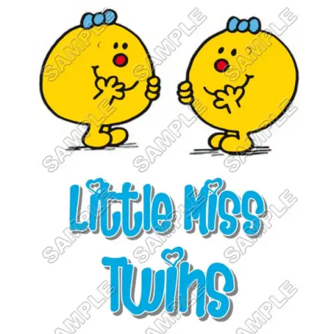 Mr Men and Little Miss Twins T Shirt Iron on Transfer Decal #46 Mr Men and Little Miss Twins T Shirt Iron on Transfer Decal #46