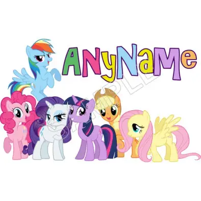 My Little Pony Personalized Custom T Shirt Iron on Transfer Decal #65 My Little Pony Personalized Custom T Shirt Iron on Transfer Decal #65
