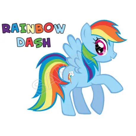 My Little Pony  Rainbow Dash T Shirt Iron on Transfer Decal #1