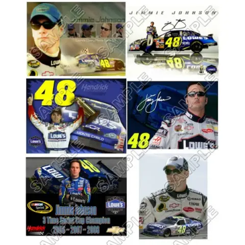 NASCAR Jimmie Johnson T Shirt Iron on Transfer Decal #2 NASCAR Jimmie Johnson T Shirt Iron on Transfer Decal #2