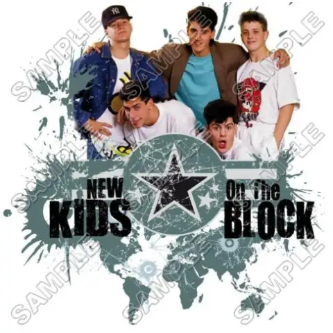 New Kids on the Block T Shirt Iron on Transfer Decal #3 New Kids on the Block T Shirt Iron on Transfer Decal #3
