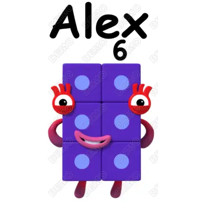 Numberblocks Six  Personalized  Custom  T Shirt Iron on Transfer