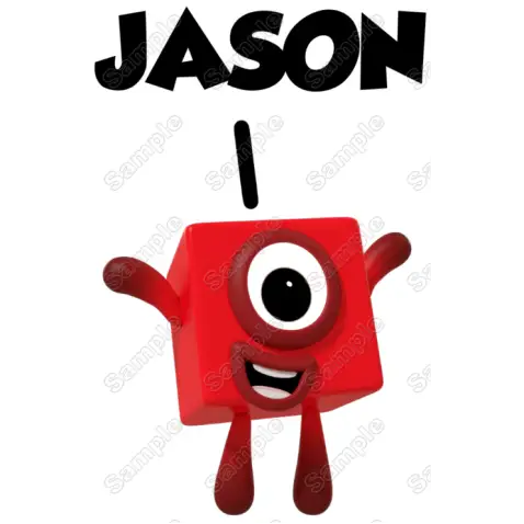 Numberblocks ONE Personalized Custom T Shirt Iron on Transfer Numberblocks ONE Personalized Custom T Shirt Iron on Transfer