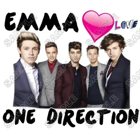 One Direction Personalized Custom T Shirt Iron on Transfer Decal #38 One Direction Personalized Custom T Shirt Iron on Transfer Decal #38