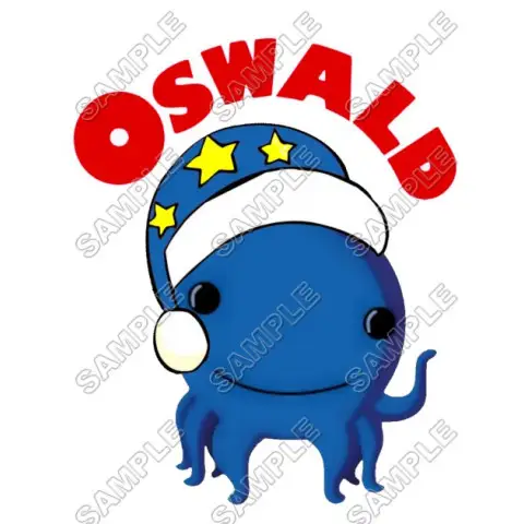 Oswald the Octopus Christmas Santa T Shirt Iron on Transfer Decal #3 Oswald the Octopus Christmas Santa T Shirt Iron on Transfer Decal #3
