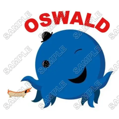 Oswald the Octopus T Shirt Iron on Transfer Decal #1 Oswald the Octopus T Shirt Iron on Transfer Decal #1