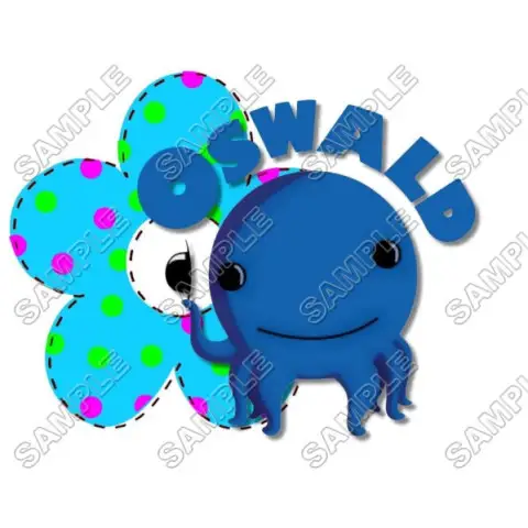 Oswald the Octopus T Shirt Iron on Transfer Decal #2 Oswald the Octopus T Shirt Iron on Transfer Decal #2