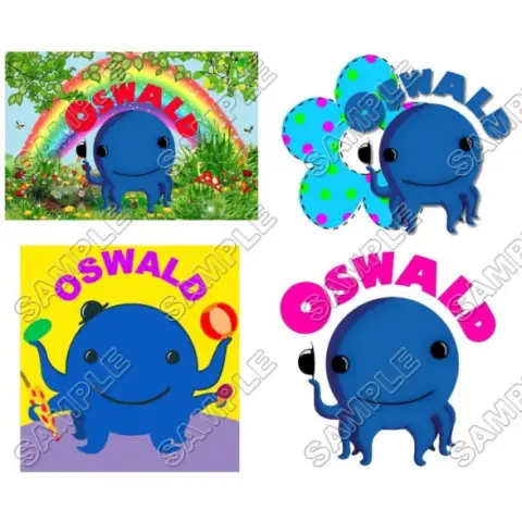 Oswald the Octopus T Shirt Iron on Transfer Decal #4 Oswald the Octopus T Shirt Iron on Transfer Decal #4