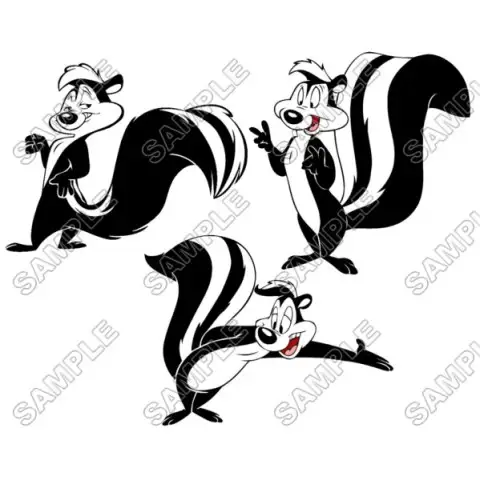 Pepé Le Pew T Shirt Iron on Transfer Decal #1 Pepé Le Pew T Shirt Iron on Transfer Decal #1