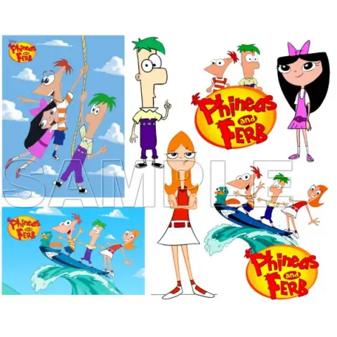 Phineas & Ferb T Shirt Iron on Transfer Decal #1 Phineas & Ferb T Shirt Iron on Transfer Decal #1