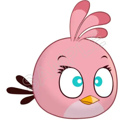 Pink Angry Bird T Shirt Iron on Transfer Decal #72 Pink Angry Bird T Shirt Iron on Transfer Decal #72