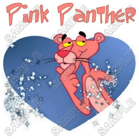 Pink Panther T Shirt Iron on Transfer Decal #1 Pink Panther T Shirt Iron on Transfer Decal #1